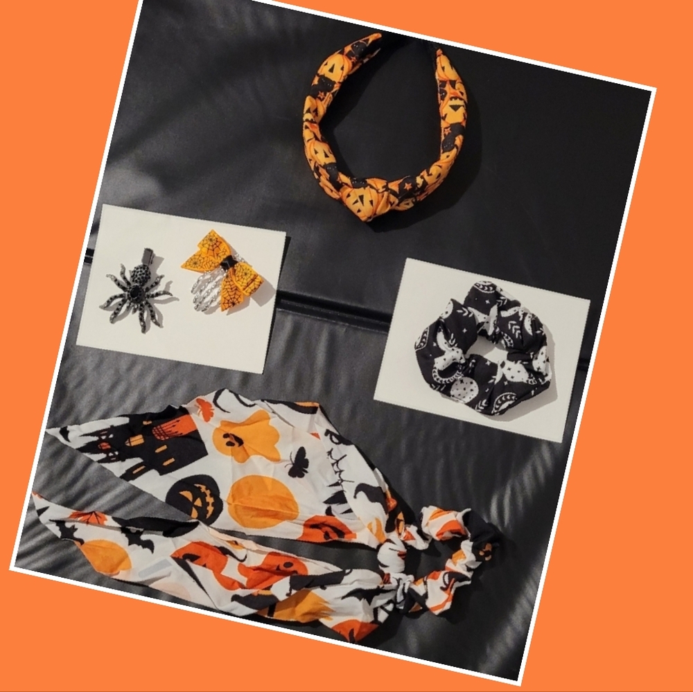* Halloween 5pc Hair Accessories Set Headband,Hairbow And More